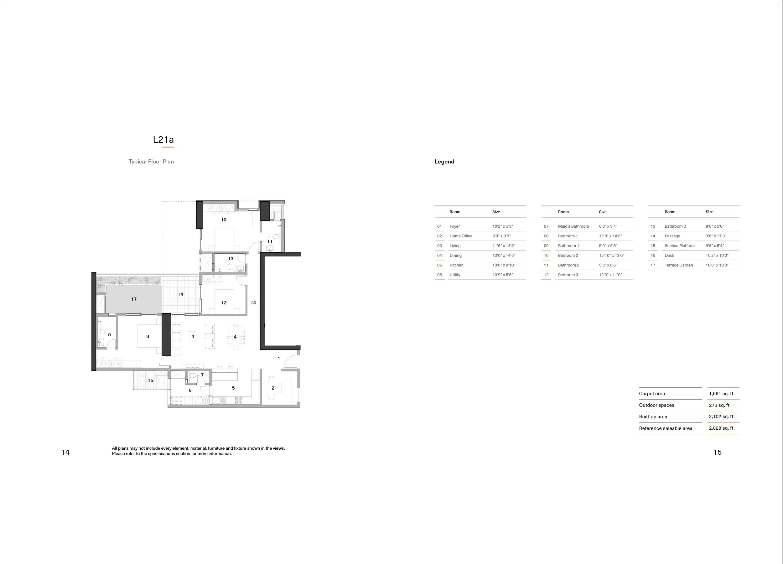3 BHK Floor Plan