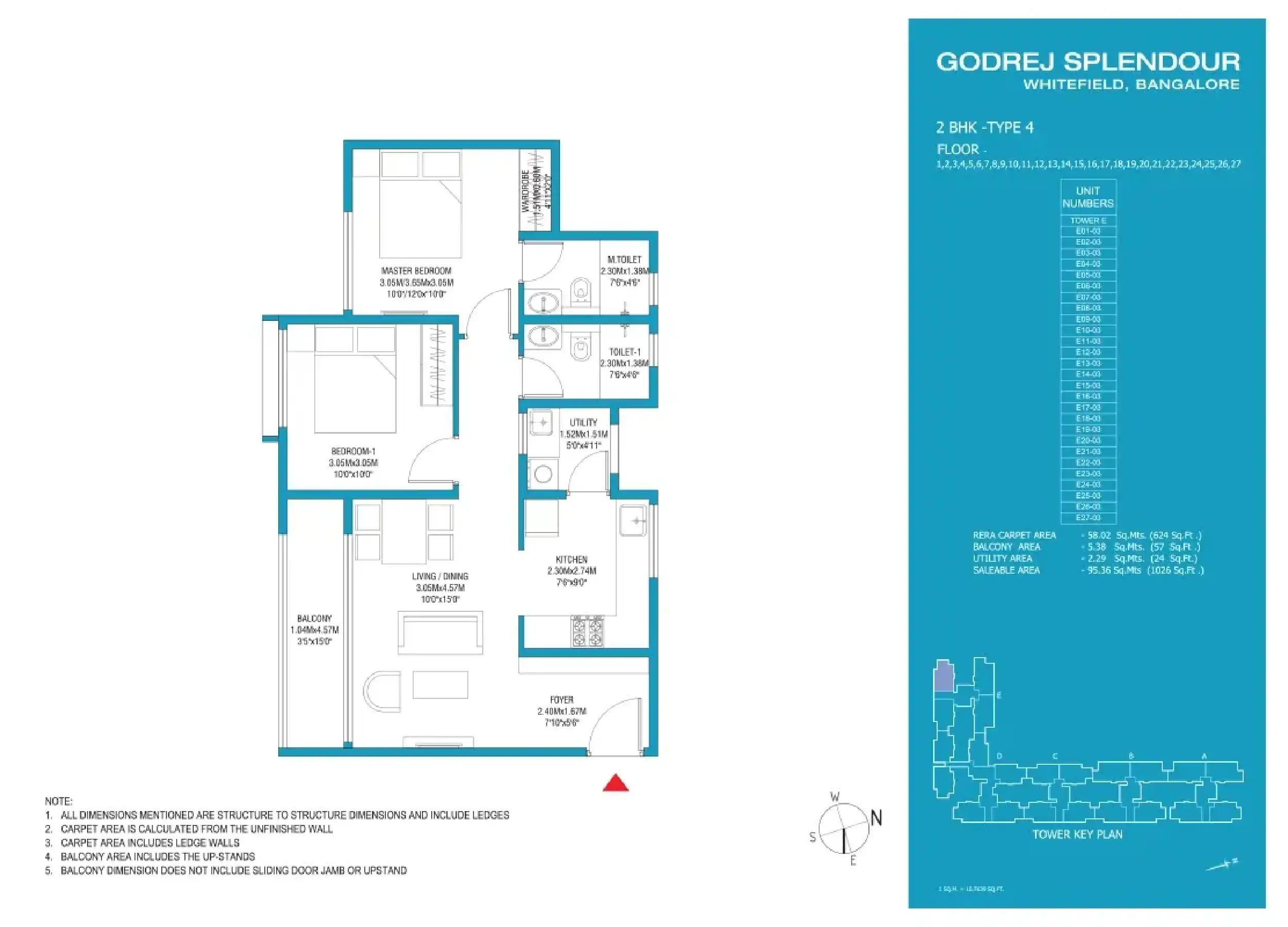 2 BHK Floor Plan