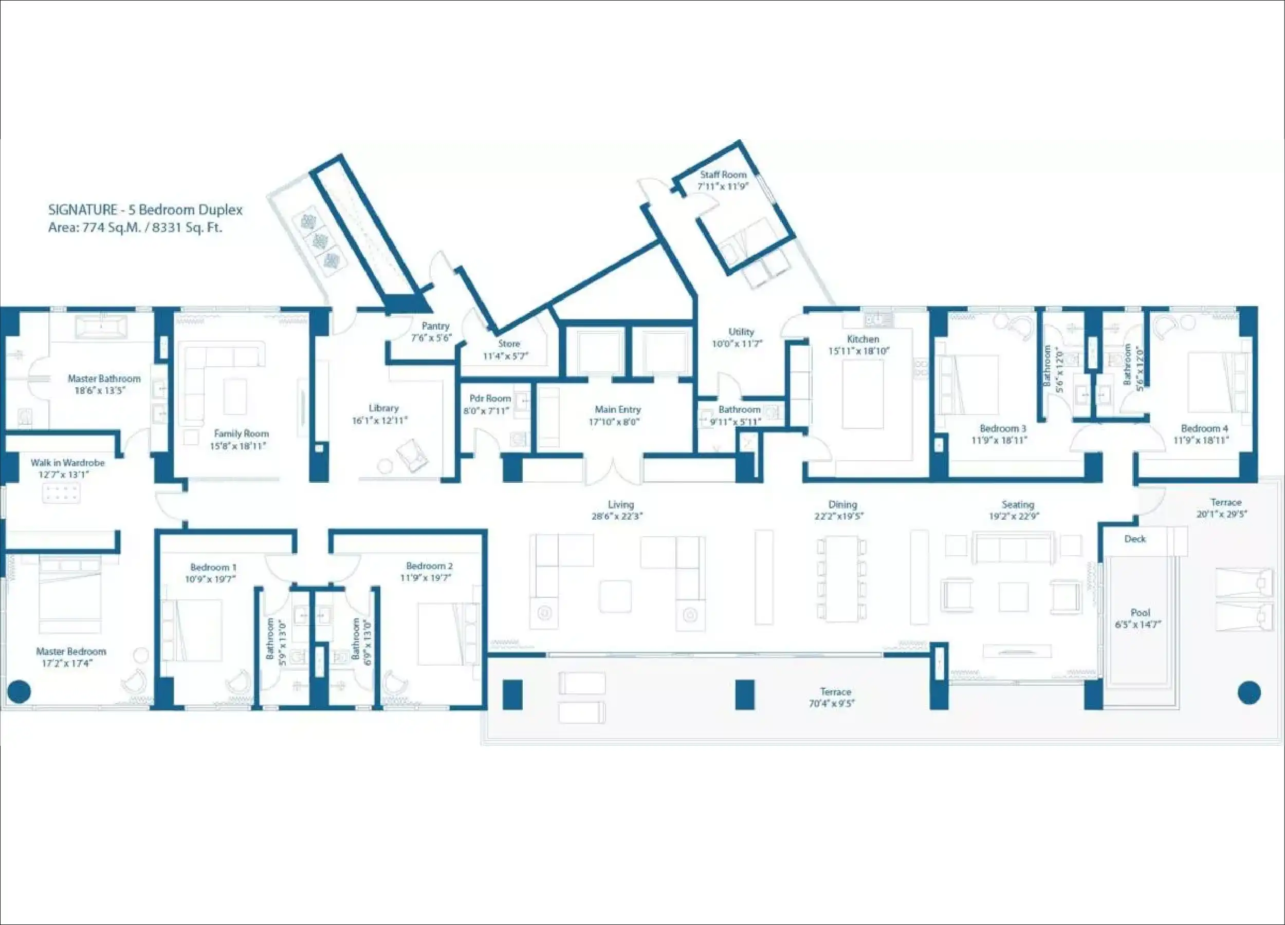 5 BHK Floor Plan