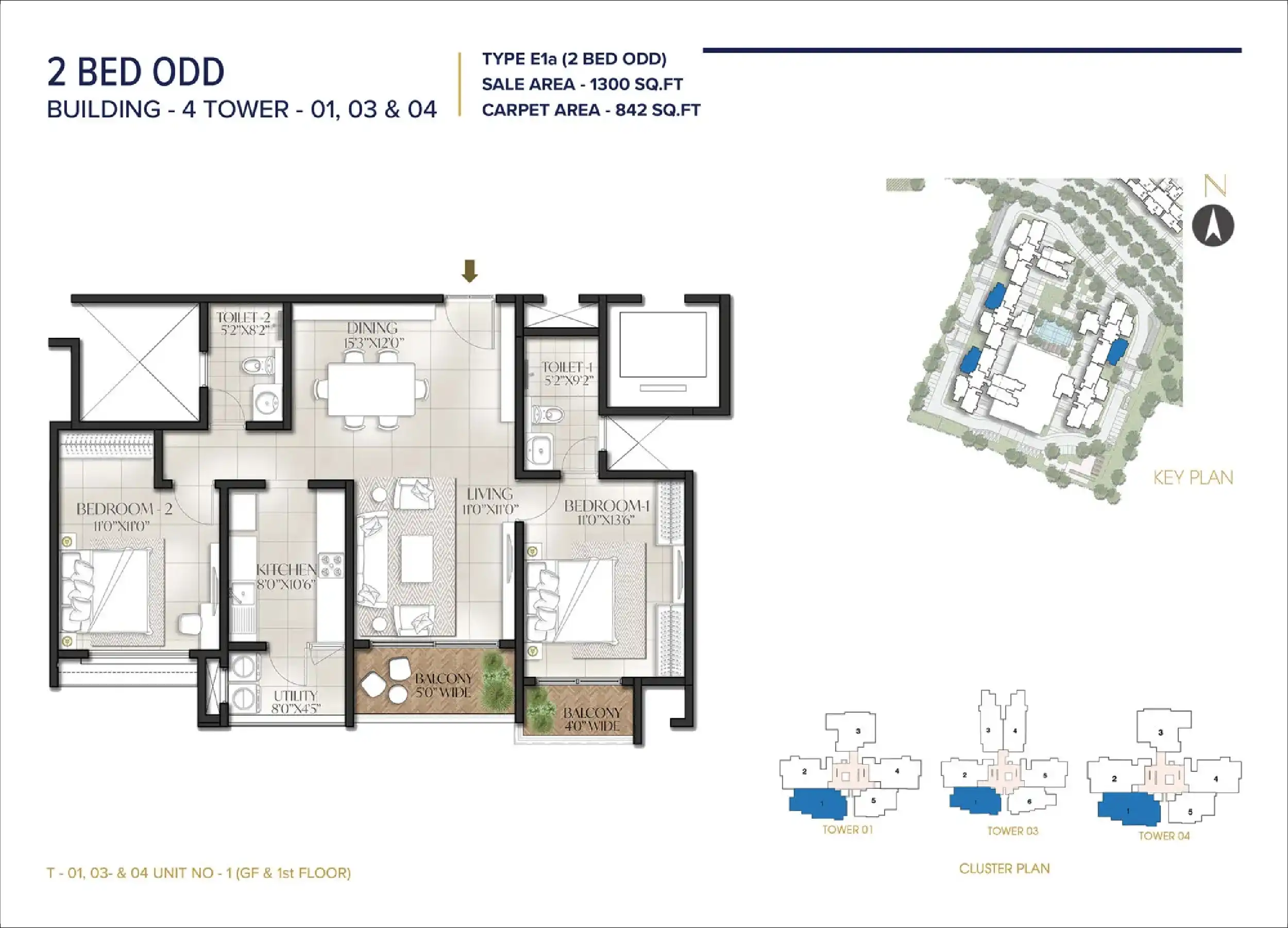 2 BHK Floor Plan