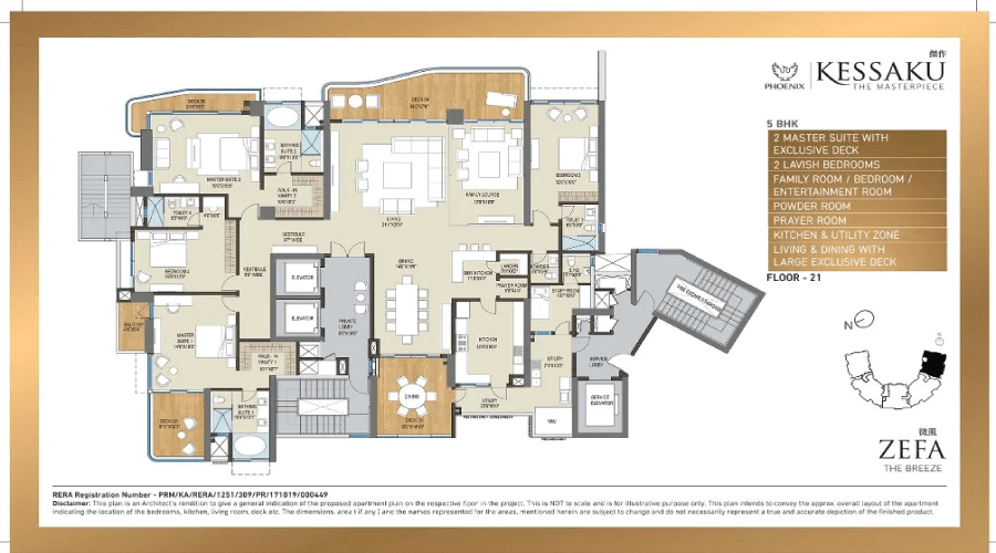 5 BHK Floor Plan