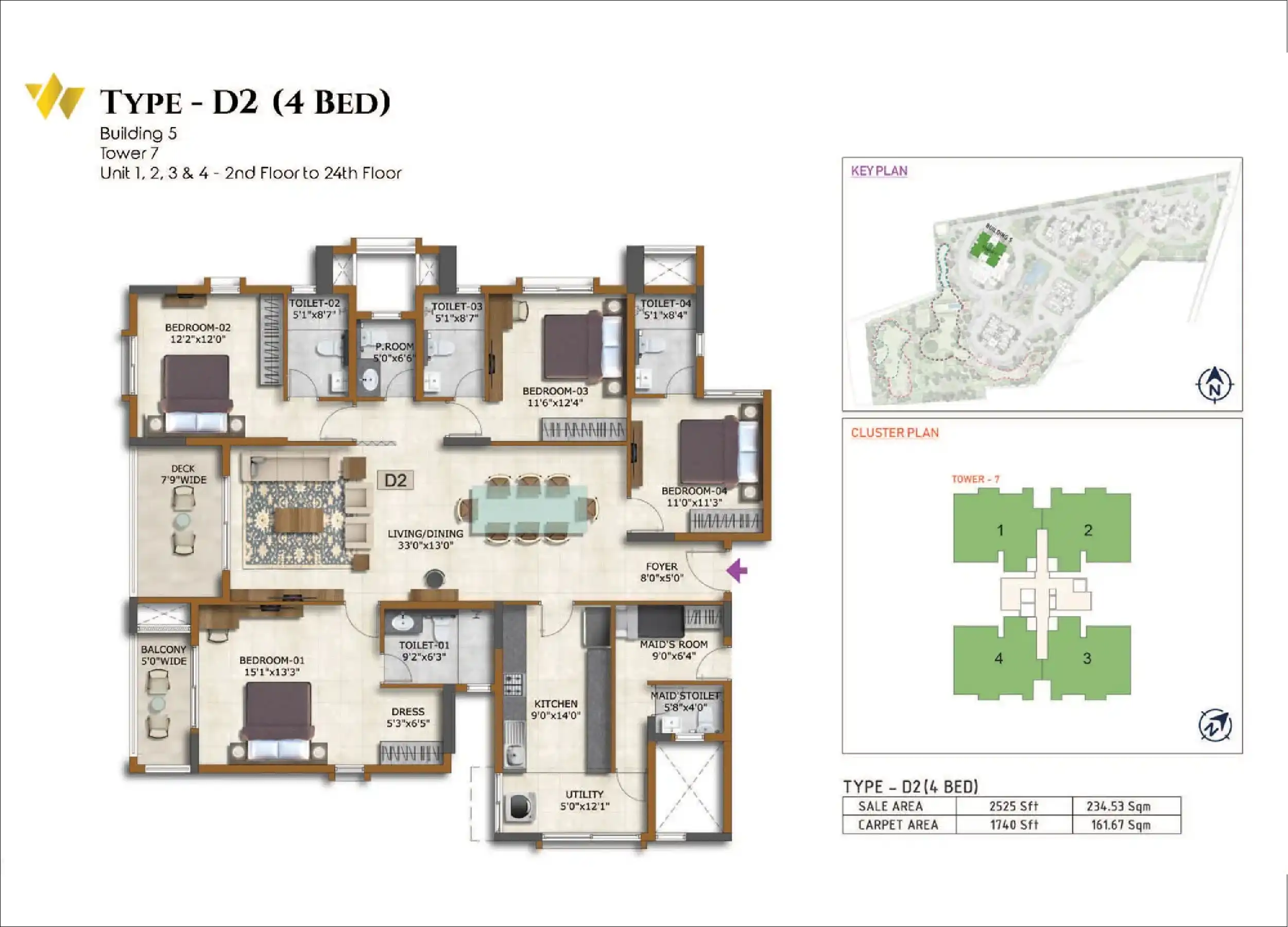 4 BHK Floor Plan
