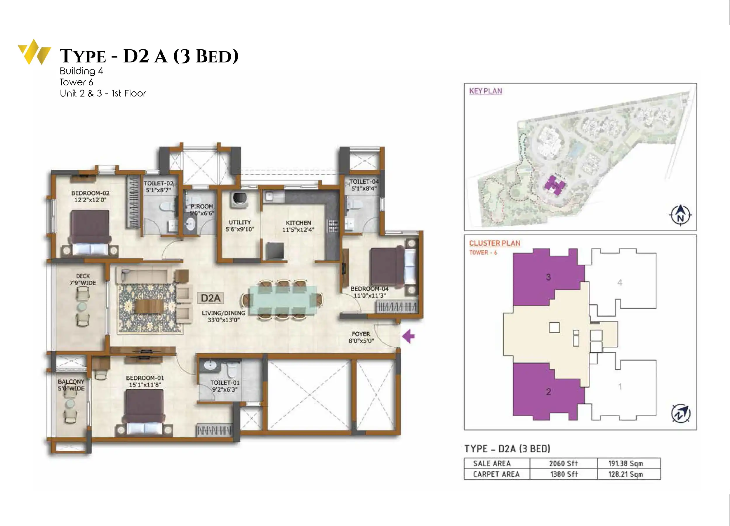3 BHK Floor Plan